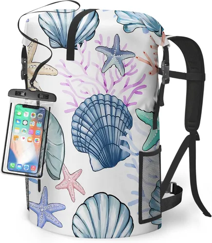 Miniatura 19 de Bolsa seca impermeable Bolsas secas marinas para kayak, senderismo, tortugas marinas, estrellas de mar, mochila con cierre enrollable, mochila