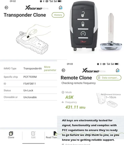 Miniatura 7 de Llavero inteligente para Dodge RAM 1500 2019-2024, Alliskeys Proximity Keyless Entry Control remoto de repuesto compatible con Dodge RAM 1500 Pickup
