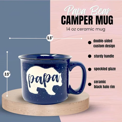 Miniatura 3 de Brooke & Jess Designs Oso Nana y Oso Papá 15 oz Linda Taza de Café para Abuela, Anciana - Regalos para Abuela, Día de la Madre, Navidad, Cumpleaños