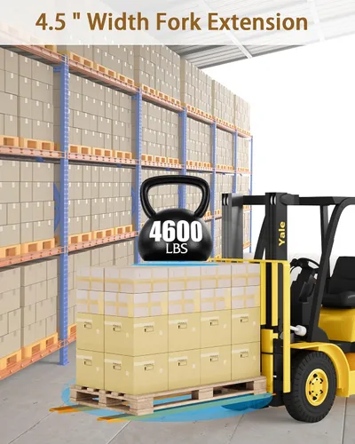 Miniatura 4 de KYBOLT Extensión de horquilla de palé, [4.5 pulgadas de ancho y 72 pulgadas de largo] [4600 libras máximo] extensiones de plataforma de acero