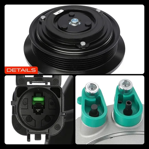 Miniatura 8 de A-Premium Compresor A/C con embrague compatible con Kia Soul 1.6L 2010-2011