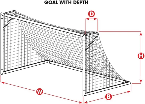 Miniatura 5 de Kwik Goal - Red de fútbol torcida de 0.118 in Blanco: 7 pies de alto x 21 pies de ancho