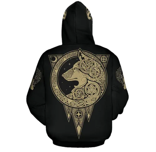 Miniatura 2 de Sudadera con capucha de Odin Raven, Viking Fenrir Wolf estampado 3D, chaqueta de otoño con bolsillo