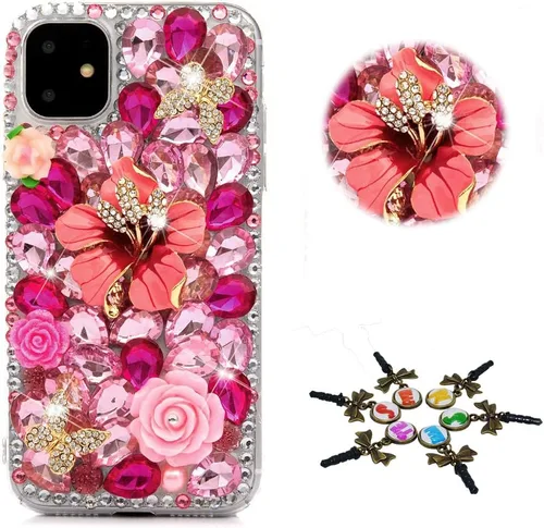 Miniatura 39 de Sparkle - Funda para teléfono compatible con Samsung Galaxy A12, elegante, hecha a mano en 3D, diseño de diamantes de imitación, diseño de diamantes