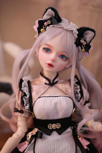 Miniatura 2 de Muñeca BJD pintada a mano, 22.8 pulgadas (22.0 in) de alto, estilo Catwoman, muñeca de princesa, cuerpo de PVC con 31 articulaciones móviles