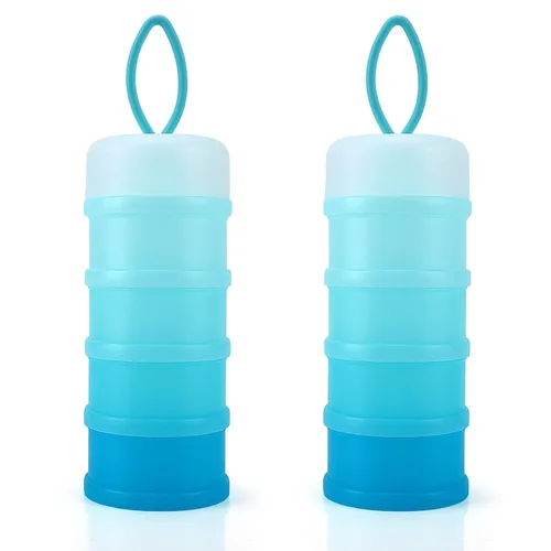 Miniatura 12 de Accmor 2 unidades de dispensador de fórmula para bebés para llevar, dispensador de fórmula apilable, contenedor de fórmula para llevar, contenedor