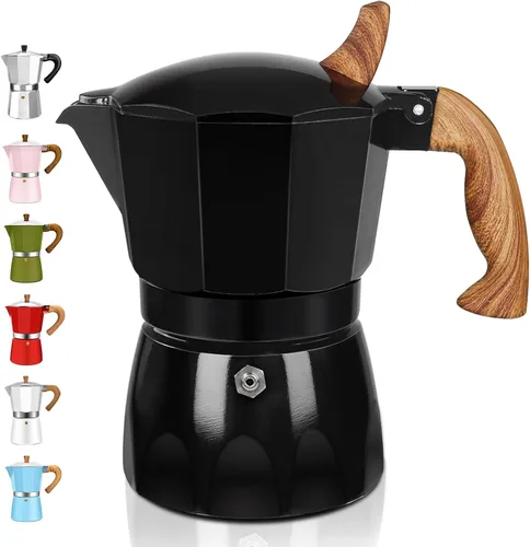 Miniatura 11 de Estufa de aluminio de 2 tazas de café expreso Moka Pot Express Percolator Italiano Classic Mocha Máquina de café para café italiano y cubano Plateado