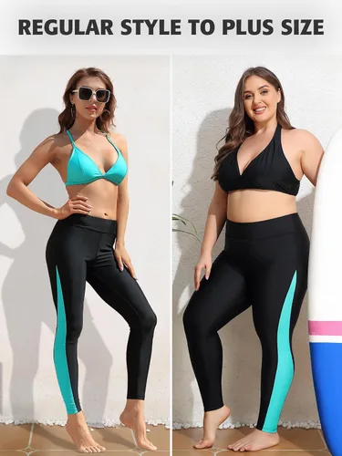 Miniatura 5 de ATTRACO Pantalones de natación de talle alto - Leggings de natación para mujer