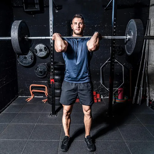 Miniatura 3 de MCPORO Pantalones cortos deportivos para hombre con bolsillos de secado rápido para entrenamiento de gimnasio