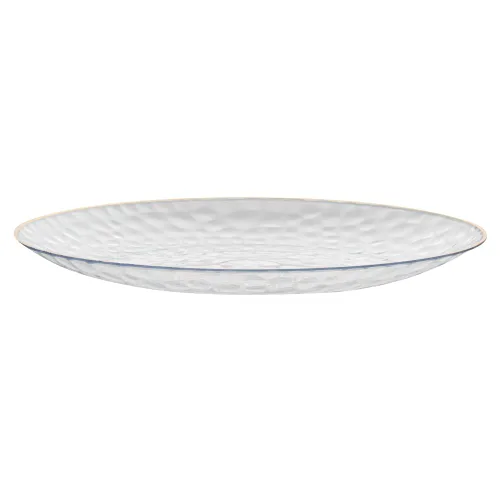 Miniatura 17 de Restaurantware Moderna - Platos desechables de 7.5 pulgadas, 40 platos de plástico duraderos para fiestas, platos llanos de plástico transparente