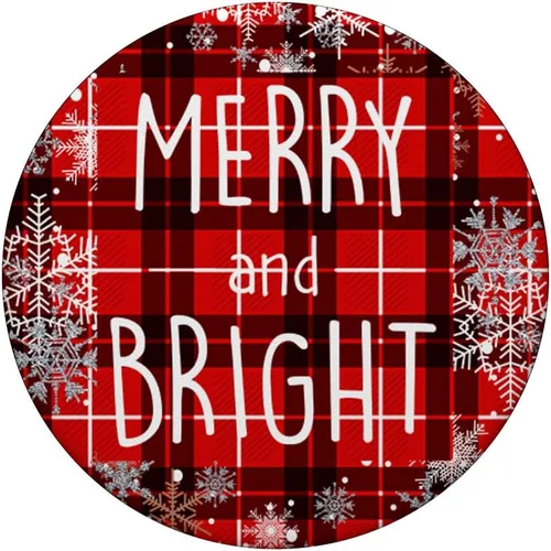 Miniatura 3 de PopSockets de Navidad con diseño de copos de nieve rojos y brillantes, con diseño de cuadros rojos