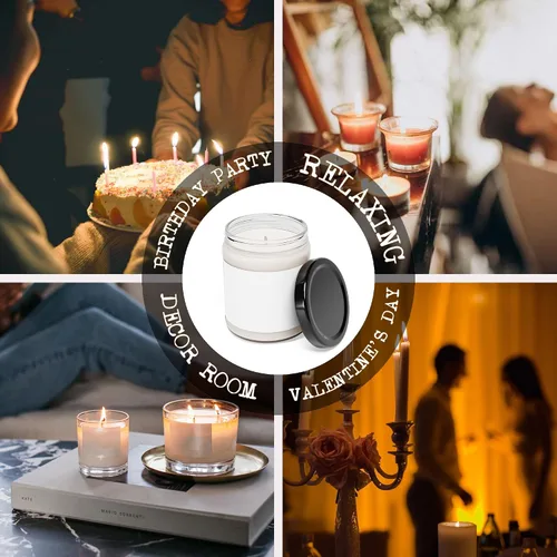 Miniatura 6 de NHI - Vela personalizada de feliz cumpleaños, vela con nombre personalizado, vela perfumada de cera de soja para el hogar, tarro transparente de 9