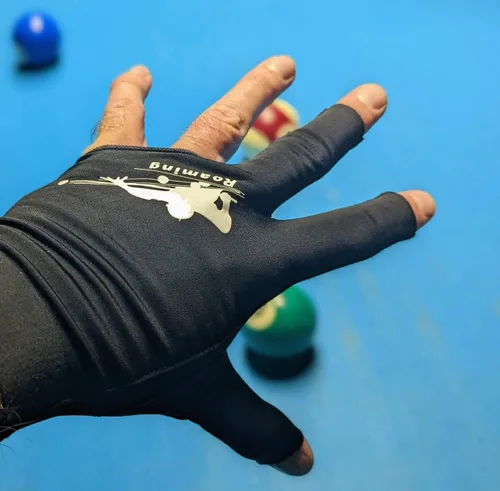 Miniatura 6 de Guantes de billar para hombres y mujeres, guantes de billar para mano izquierda/derecha, guantes de secado rápido de 3 dedos, ideales para tiradores