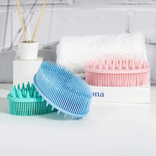 Miniatura 9 de Cepillo sensorial prémium para niños o autismo, limpiador corporal de silicona suave, cepillos sensoriales 2 en 1 para terapia ocupacional, esponja