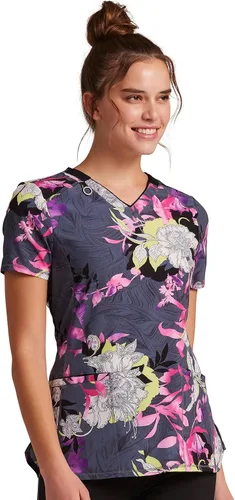 Miniatura 6 de Cherokee Infinity Mujer Scrubs Top Cuello en V Estampado CK634
