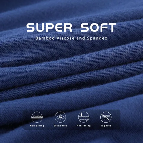 Miniatura 7 de BAMBOO COOL Ropa interior para hombre para hombre, excelente soporte en forma de U, ropa interior de viscosa de bambú suave (paquete de 4)