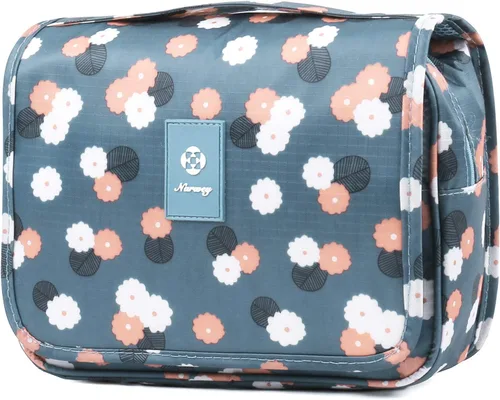 Miniatura 10 de Narwey Pequeña bolsa de aseo de viaje colgante para mujer, bolsa de viaje para artículos de tocador, bolsa organizadora de maquillaje, bolsas