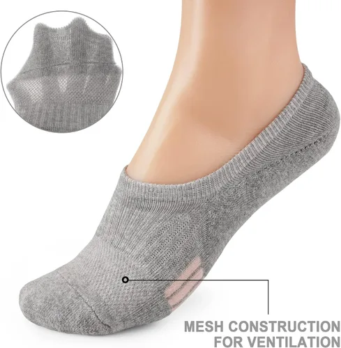 Miniatura 4 de Gonii Calcetines deportivos invisibles para mujer, calcetines tobilleros acolchados para correr, corte bajo, 5-8 pares