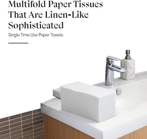 Miniatura 5 de 100 toallas desechables de lino para invitados, toallas de mano de papel para baño, toalla de papel blanca como tela - servilletas de mano de cóctel