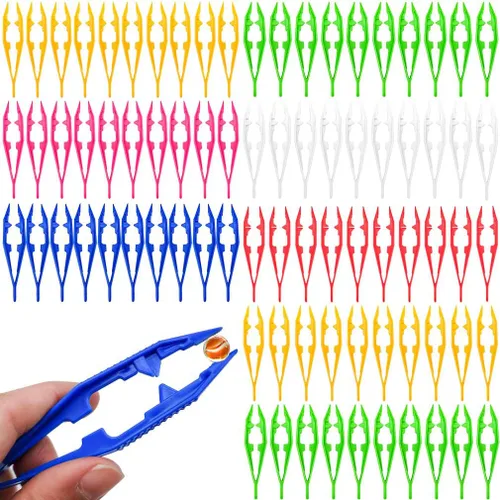 Miniatura 7 de 30 pinzas de plástico, 5 colores surtidos, herramientas de pinzas para manualidades, proyectos de cuentas creativas, fabricación de joyas, niños