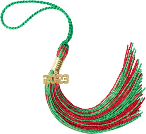 Miniatura 103 de Borla de graduación Aqua 2022, todos los colores escolares disponibles, fabricada en Estados Unidos