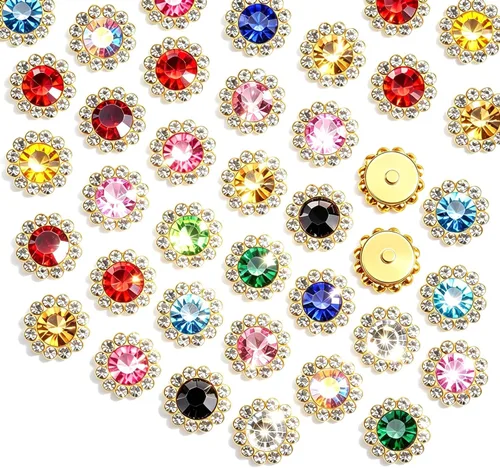 160 diamantes de imitación para coser de 0.472 pulgadas, base de metal, diamantes de imitación para coser en ropa, zapatos, aretes, cinturón,