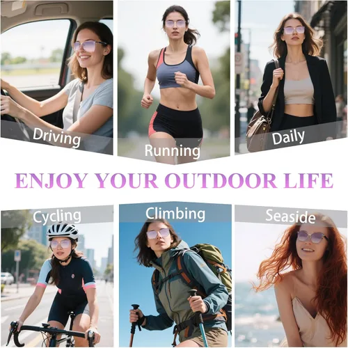 Miniatura 7 de Gafas Inteligentes para Mujeres IPX7 Impermeables Gafas AI con Traductor 150+ Idiomas Gafas Bluetooth con Altavoz, Auriculares de Oído Abierto