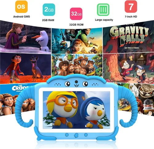 Miniatura 4 de Tableta infantil de 7 pulgadas para niños de 3 a 7 años, tableta para niños pequeños con juegos educativos, tabletas de 32 GB para niños