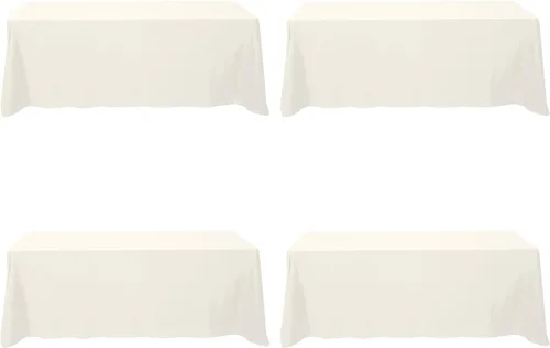 Miniatura 85 de BRILLMAX 6 Pack de Manteles Azul Marino para Mesas Rectangulares de 8 Pies 90 x 156 Pulgadas - 8 pies Mantel Rectangular a Granel de Lino