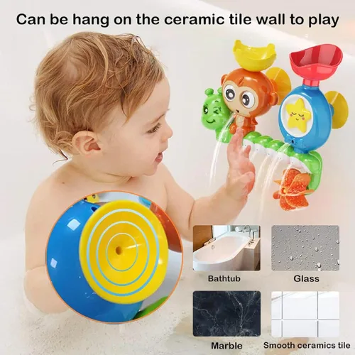 Miniatura 3 de G-WACK - Juguetes de baño para niños pequeños de 1 a 3 años de edad y preescolares y recién nacidos, juguetes de agua para bañera, interactivos