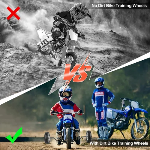 Miniatura 3 de Ruedas de entrenamiento para motocross de 50 cc compatibles con maquinilla de afeitar MX500 MX125 MX400 Honda CRF50 XR50 Z50 Yamaha PW50 TTR50 ktm