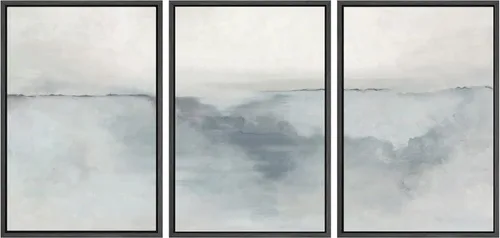 Miniatura 161 de SIGNWIN Lienzo enmarcado para pared, juego de arte tranquilo con reflejo de lago, acuarela, montaña y agua, ilustraciones modernas, arte abstracto