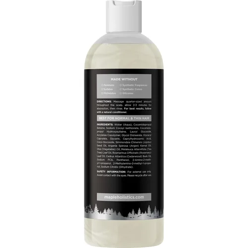 Miniatura 6 de Champú limpiador para el cuidado del cuero cabelludo seco, champú de cedro y romero para hombres y humectante de cuero cabelludo escamoso con aceite