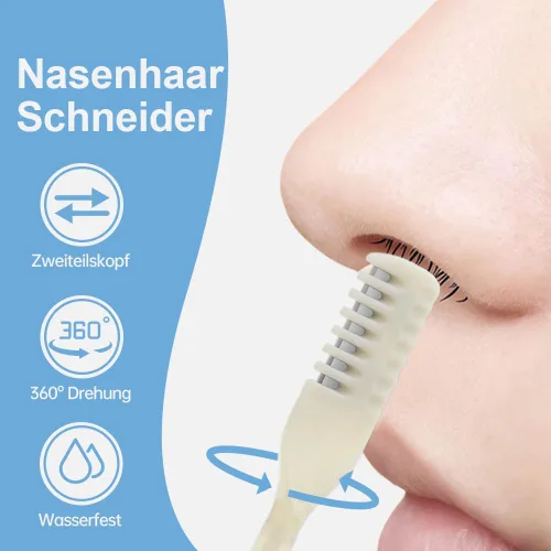 Miniatura 3 de Cortador de vello nasal 2 en 1, herramienta manual mejorada 2025 de rotación 360° para eliminación de vello de fosas nasales con caja de Profundo G