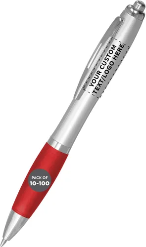 Miniatura 17 de DISCOUNT PROMOS - Bolígrafos personalizados con agarre de goma y tinta negra, paquete de 10 unidades, diseño ergonómico, ideal para oficina