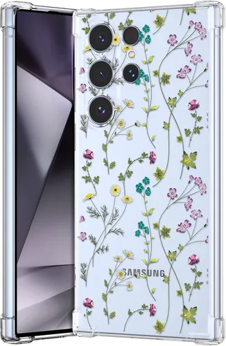 Miniatura 18 de RALEAVO Funda protectora para Samsung Galaxy S23 Ultra, funda protectora transparente de poliuretano termoplástico suave con esquinas reforzadas