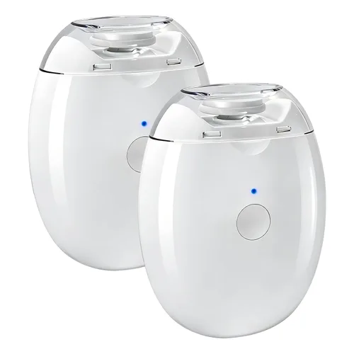 2 piezas de cortaúñas eléctrico automático para personas mayores, amoladora de uñas automática universal, con luz LED y 3 velocidades, recortadora