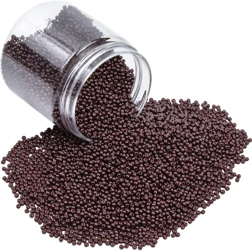 Miniatura 11 de PandaHall Elite - 6000 cuentas de semillas de vidrio 11/0, cuentas redondas opacas de color blanco para la cintura, cuentas espaciadoras de 0.079
