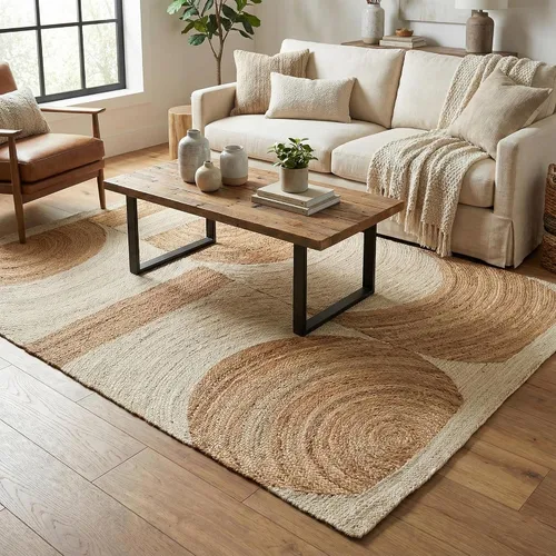 Miniatura 4 de Collection - Alfombra de pasillo de yute hecha a mano de 3 x 10 pies para cocina, pasillo, alfombra de fibra natural, alfombra decorativa de yute