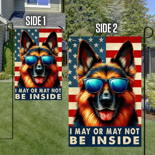 Miniatura 5 de Bandera Americana - Divertido Perro Pastor Alemán Bandera Americana TQN2748F, 3x5 pies. Bandera - Banderas de EE. UU. Poliéster Premium - Bandera