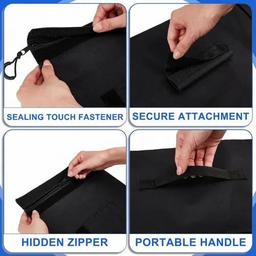 Miniatura 3 de Arrowbash Bolsas de arena deportivas con polietileno a prueba de fugas, bolsas transparentes con anclajes pesados, bolsas de arena deportivas