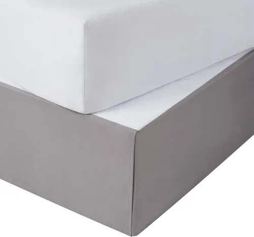 Miniatura 2 de Serta - Falda de cama moderna y sólida, volante antipolvo de calidad hotelera con caída de 33 cm, lavable a máquina, tamaño Twin, gris oscuro