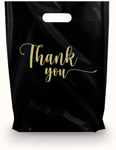 Miniatura 14 de BOLSAS DE ALMACENAMIENTO PARA TIENDA DE MERCANCÍAS "GRACIAS", diferentes tamaños 12 x 15 cm, 15 x 20 cm, 20 x 30 cm de 1,25 mm. Paquetes de Negro