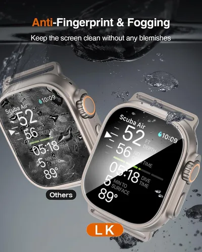 Miniatura 4 de LK 6 Pack para Apple Watch Ultra 2 Protector de Pantalla 49mm / Apple Watch Ultra [Herramienta de Instalación Incluida] Protector de Pantalla Azul
