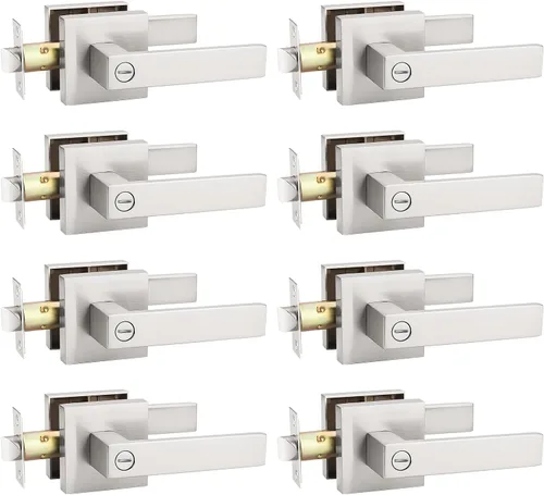 Miniatura 64 de KNOBWELL - Juego de cerradura con 1 picaporte resistente para puertas de una cara, ideal para puertas interiores reversibles, 0.93 libras