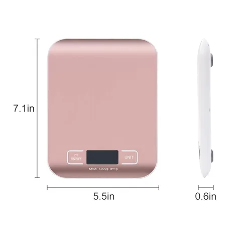 Miniatura 4 de Báscula de envío digital, panel de acero inoxidable, báscula postal portátil precisa para paquetes, pequeñas empresas, cocina, alimentos, hecha a
