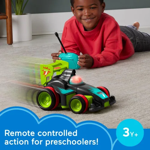 Miniatura 2 de Fisher-Price Auto de juguete preescolar con control remoto My Easy RC con 2 velocidades para niños de 3+ años (Exclusivo de Amazon)