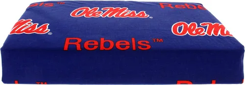 Miniatura 3 de College Covers Everything Comfy Mississippi Rebels - Juego de sábanas de 4 piezas tamaño King, fondo de color del equipo, 1 sábana encimera, 1