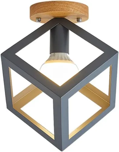 Miniatura 8 de RCIDOS Nordic - Lámpara de techo semiempotrada para el hogar, pasillo, montaje empotrado, E27, fácil de instalar, iluminación creativa para pasillo