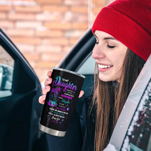 Miniatura 7 de Regalos para Hija de Mamá, Taza de Regalo para Hija 20oz, Regalos para Hijas de Madre, Regalo de Graduación, Navidad, Cumpleaños para Hija de Mamá